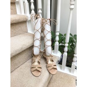 STUART WEITZMAN Suede Gladiator Sandals 8.5
